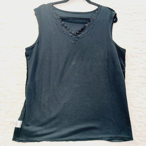 Tank Top Size XXL Black Lace Y2K Goth Fairygoth Whimsycore Festival Witchy Chic - Picture 7 of 10